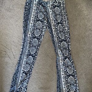 Navy & White Flare Pants